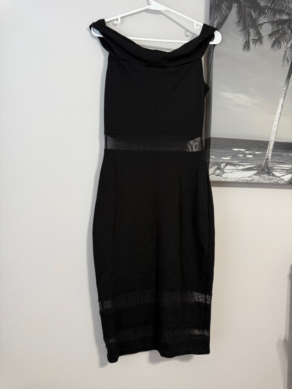 Fashion Nova Black Off-Shoulder Body-con Dress - Picture 6 of 9